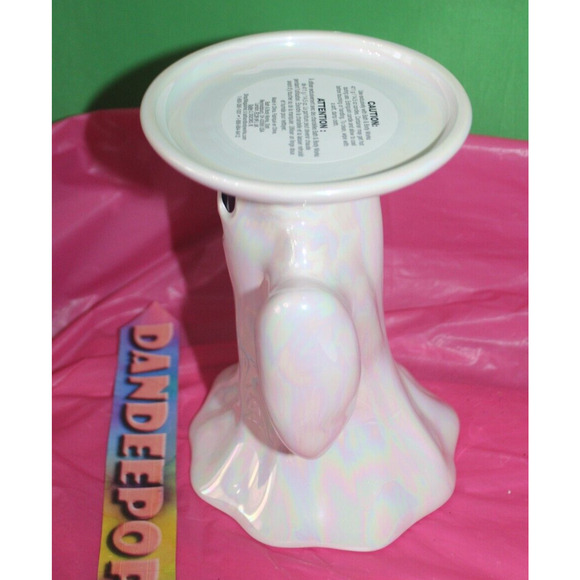 Bath & Body Works Opalescent Pedestal Ghost Candle Holder Halloween 2024 - Picture 5 of 6